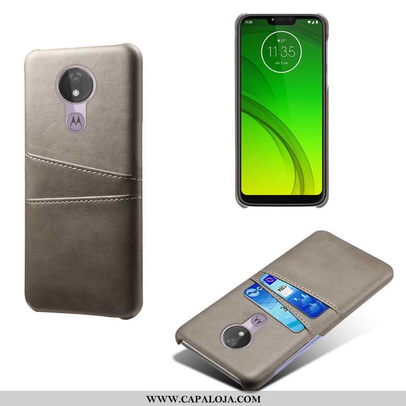 Capas Moto G7 Power Couro Azul Cases Telemóvel, Capa Moto G7 Power Resistente Barato