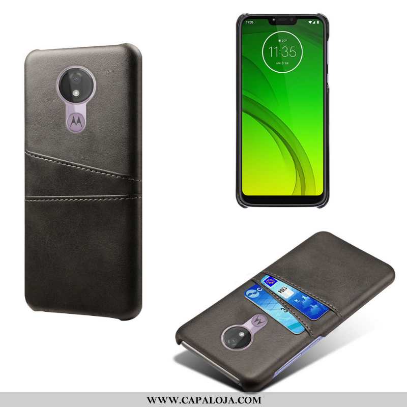 Capas Moto G7 Power Couro Azul Cases Telemóvel, Capa Moto G7 Power Resistente Barato