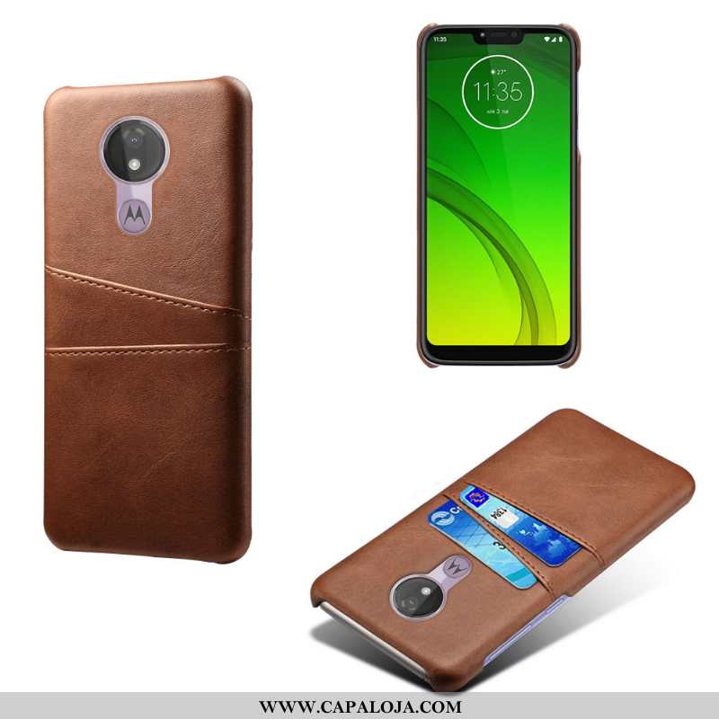 Capas Moto G7 Power Couro Azul Cases Telemóvel, Capa Moto G7 Power Resistente Barato