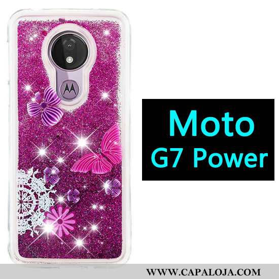 Capas Moto G7 Power Desenho Animado Cases Antiqueda Roxo, Capa Moto G7 Power Roxa Baratas