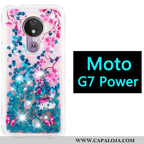 Capas Moto G7 Power Desenho Animado Cases Antiqueda Roxo, Capa Moto G7 Power Roxa Baratas