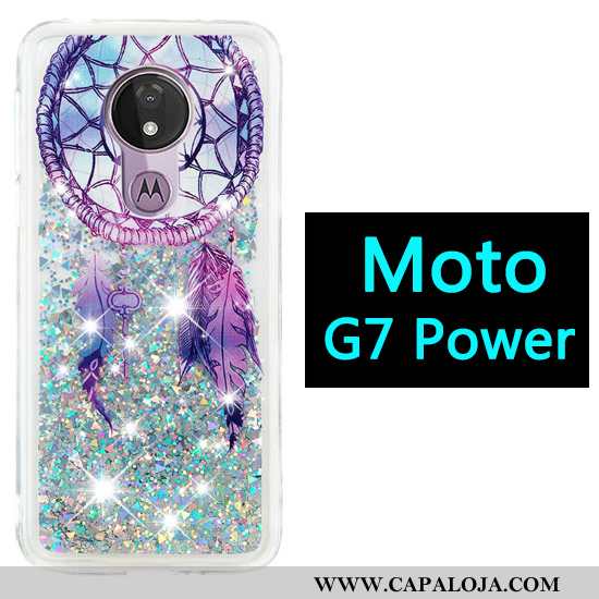 Capas Moto G7 Power Desenho Animado Cases Antiqueda Roxo, Capa Moto G7 Power Roxa Baratas