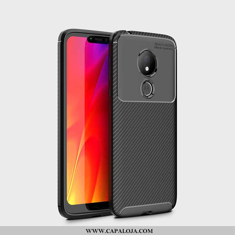 Capas Moto G7 Power Soft Completa Fibra Preto, Capa Moto G7 Power Protetoras Barato