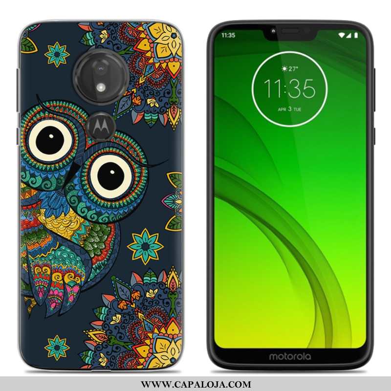 Capas Moto G7 Power Soft Roxa Telemóvel Nova Roxo, Capa Moto G7 Power Desenho Animado Baratas