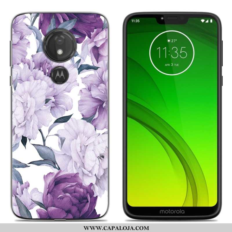 Capas Moto G7 Power Soft Roxa Telemóvel Nova Roxo, Capa Moto G7 Power Desenho Animado Baratas