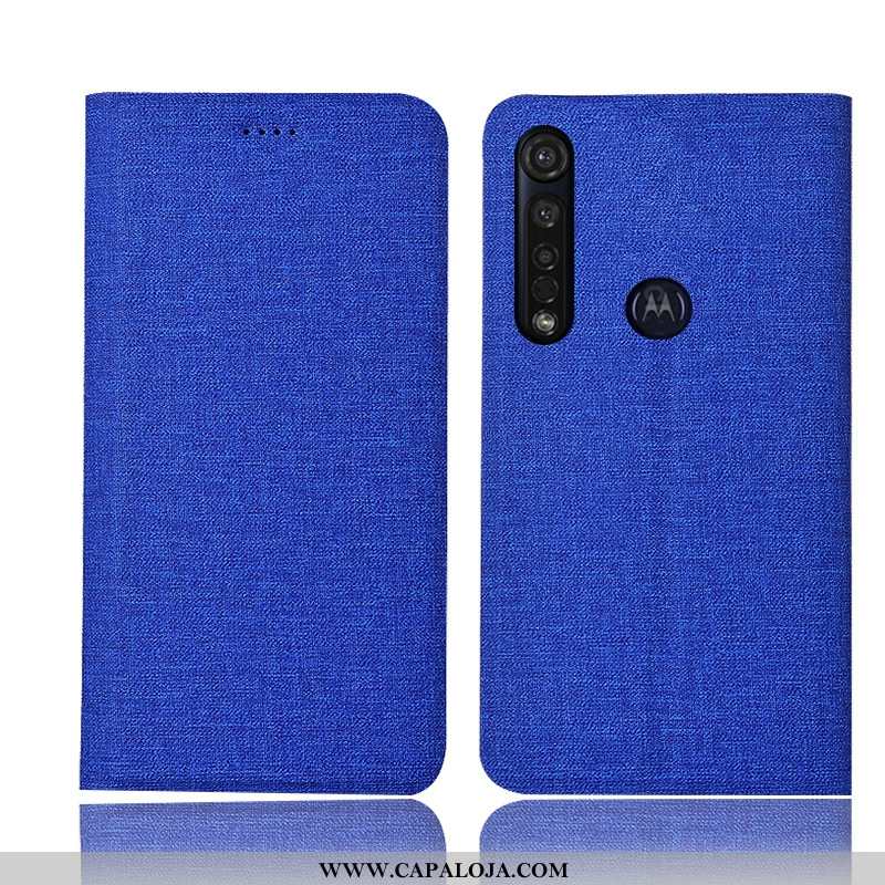 Capas Moto G8 Plus Protetoras Cases Telemóvel Cinza, Capa Moto G8 Plus Linho Baratas