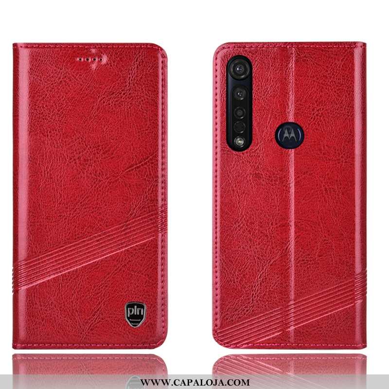 Capas Moto G8 Plus Protetoras Cover Completa Cases Vermelho, Capa Moto G8 Plus Couro Legitimo Promoç