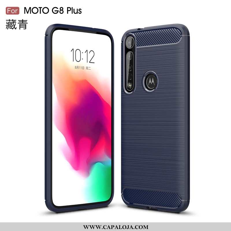 Capas Moto G8 Plus Protetoras Telemóvel Anti Suor Preto, Capa Moto G8 Plus Soft Barato