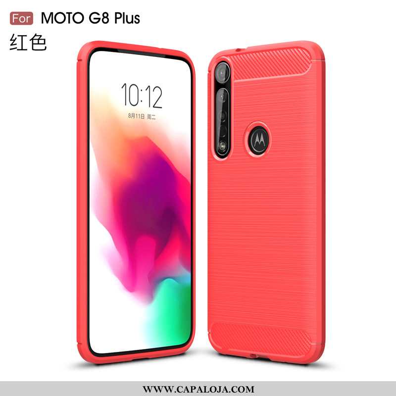 Capas Moto G8 Plus Protetoras Telemóvel Anti Suor Preto, Capa Moto G8 Plus Soft Barato