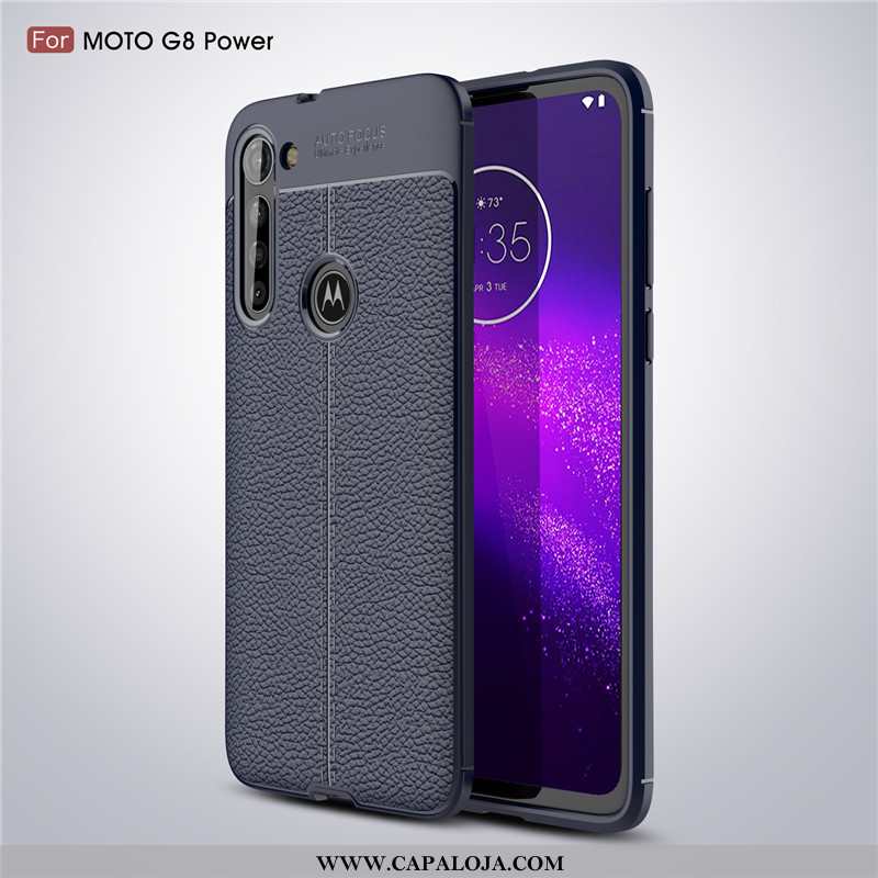 Capas Moto G8 Power Couro Cases Telemóvel Anti Suor Vermelho, Capa Moto G8 Power Soft Promoção