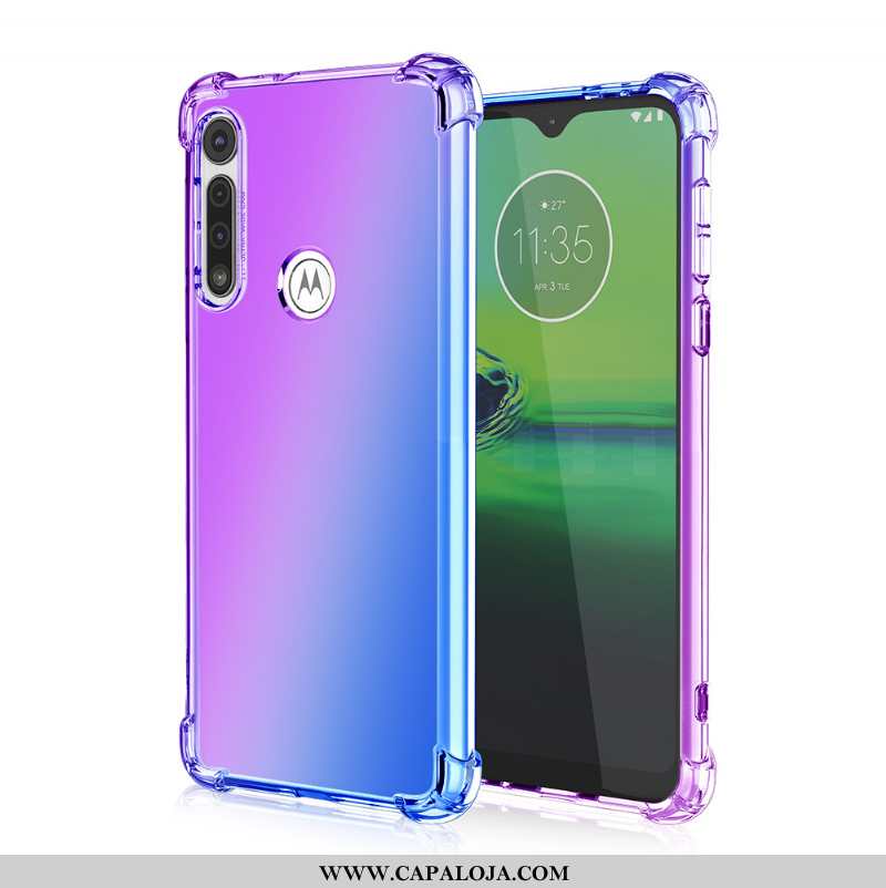 Capas Moto G8 Power Lite Antiqueda Telemóvel Rosa, Capa Moto G8 Power Lite Gradiente Barato