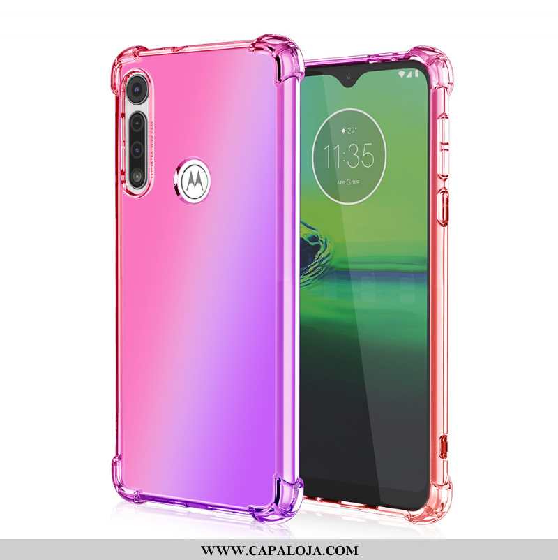 Capas Moto G8 Power Lite Antiqueda Telemóvel Rosa, Capa Moto G8 Power Lite Gradiente Barato