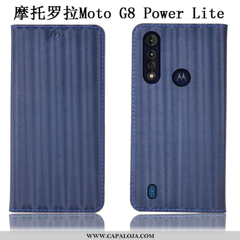 Capas Moto G8 Power Lite Couro Genuíno Preto Antiqueda Cases, Capa Moto G8 Power Lite Protetoras Ven