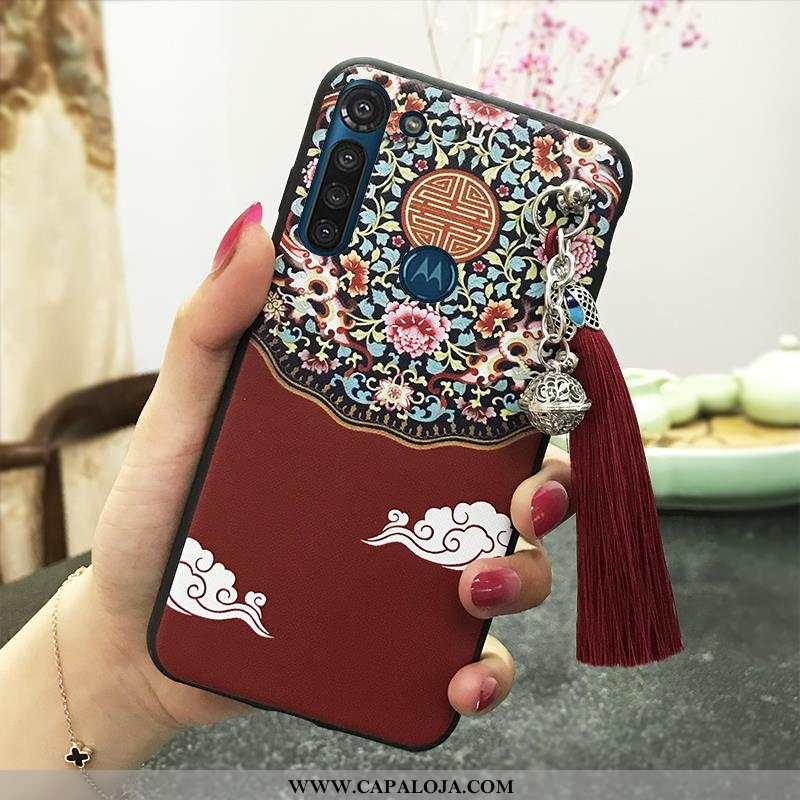 Capas Moto G8 Power Retro Telemóvel Palace Suporte Vermelho, Capa Moto G8 Power Protetoras Venda