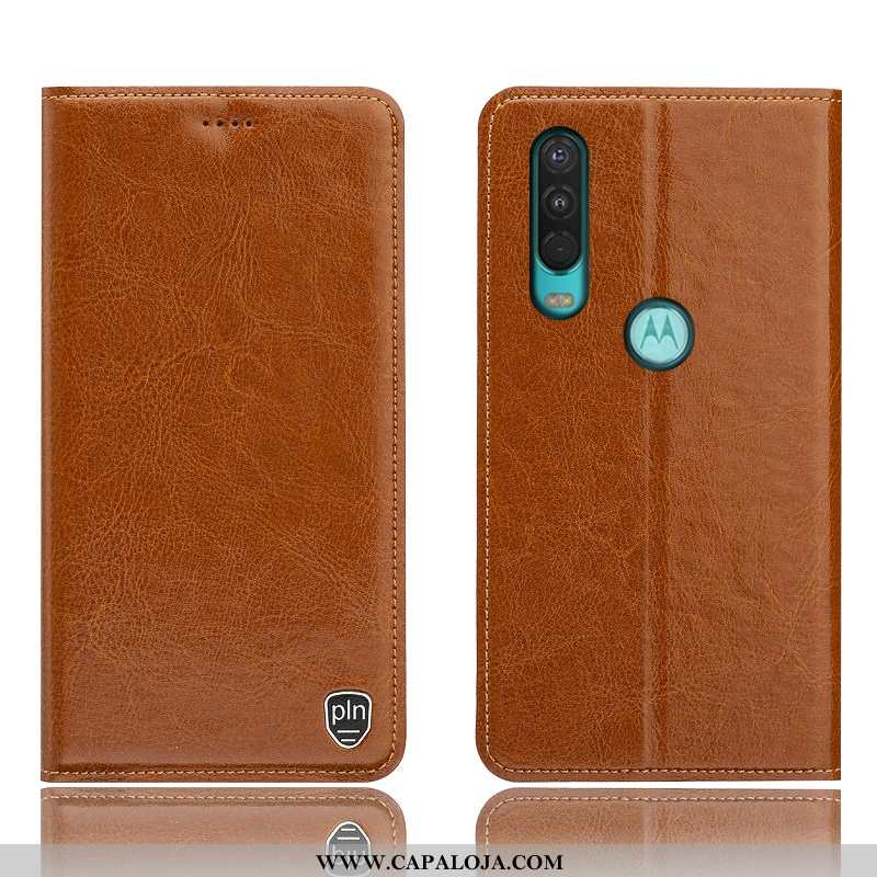 Capas Motorola One Action Protetoras Antiqueda Cases Preto, Capa Motorola One Action Couro Legitimo 