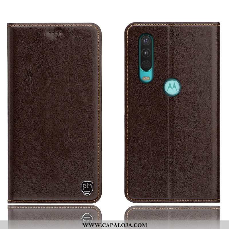 Capas Motorola One Action Protetoras Antiqueda Cases Preto, Capa Motorola One Action Couro Legitimo 