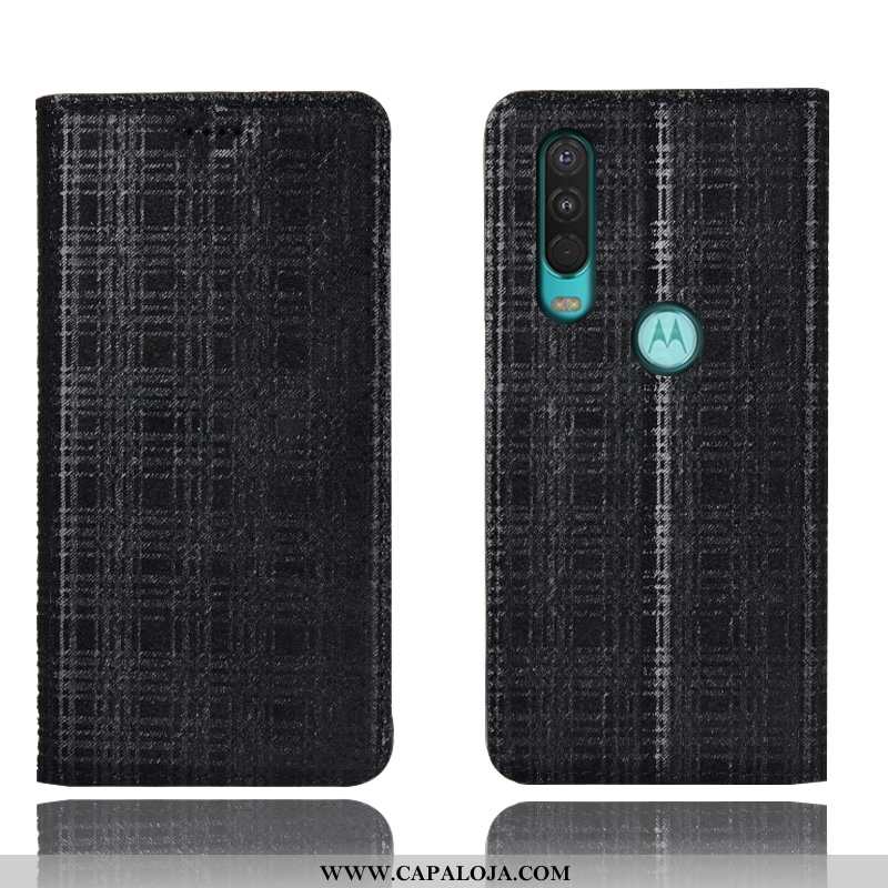 Capas Motorola One Action Protetoras Preto Antiqueda, Capa Motorola One Action Couro Legitimo Barato