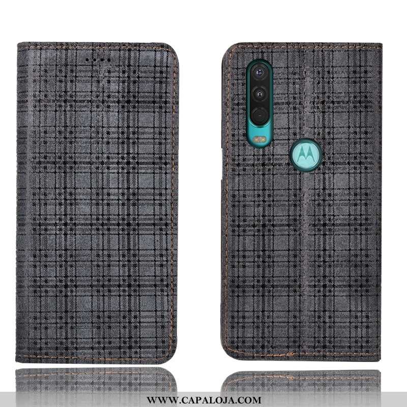 Capas Motorola One Action Protetoras Preto Antiqueda, Capa Motorola One Action Couro Legitimo Barato