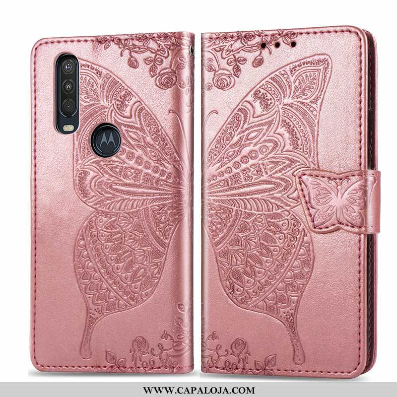 Capas Motorola One Action Protetoras Telemóvel Gravata Rosa, Capa Motorola One Action Cordao Online