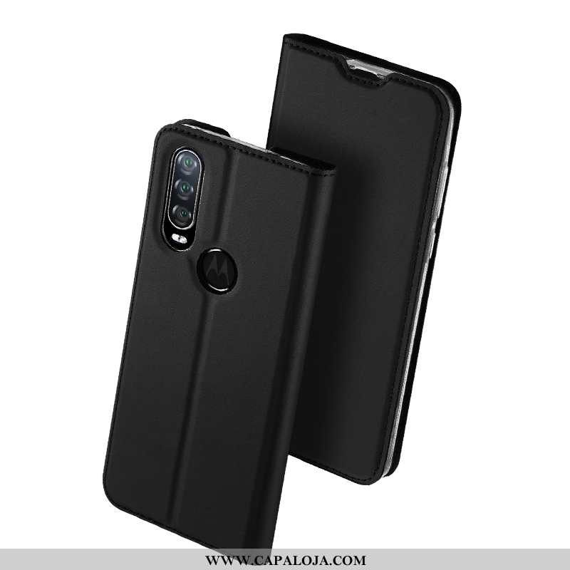 Capas Motorola One Action Protetoras Telemóvel Nova Novas Preto, Capa Motorola One Action Couro Vend