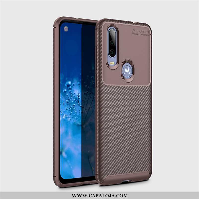 Capas Motorola One Action Protetoras Telemóvel Soft Cases Castanho, Capa Motorola One Action Fosco B