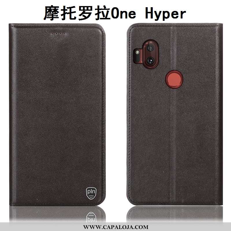 Capas Motorola One Hyper Couro Legitimo Antiqueda Telemóvel Laranja, Capa Motorola One Hyper Proteto