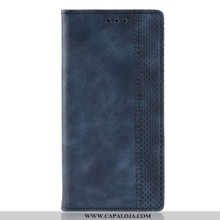 Capas Motorola One Hyper Couro Telemóvel Azul Escuro Cover, Capa Motorola One Hyper Online