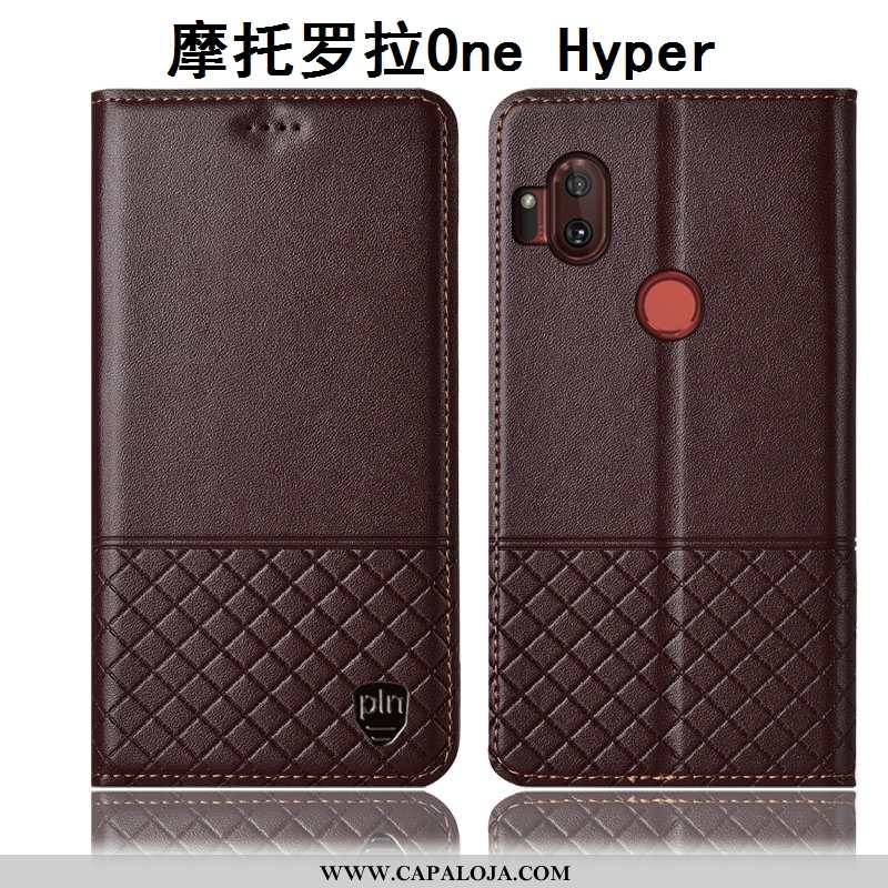 Capas Motorola One Hyper Protetoras Cases Cover Marrom Castanho, Capa Motorola One Hyper Couro Genuí