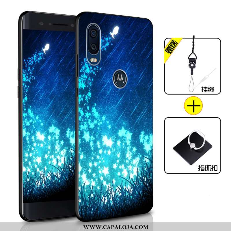 Capas Motorola One Vision Soft Azul Completa Telemóvel, Capa Motorola One Vision Protetoras Comprar