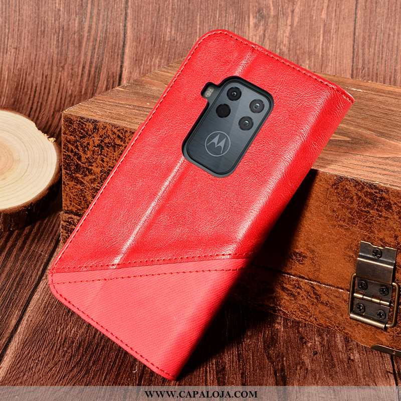 Capas Motorola One Zoom Couro Antiqueda Suporte Vermelho, Capa Motorola One Zoom Protetoras Online