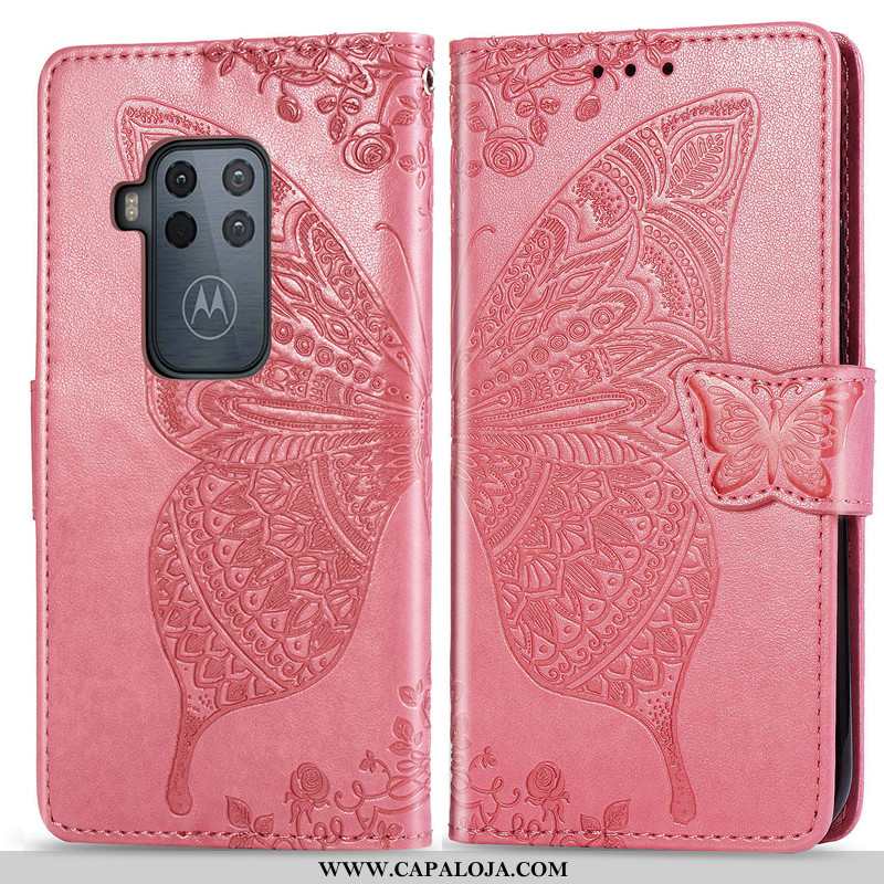 Capas Motorola One Zoom Protetoras Borboleta Rosa Cover, Capa Motorola One Zoom Cordao Venda