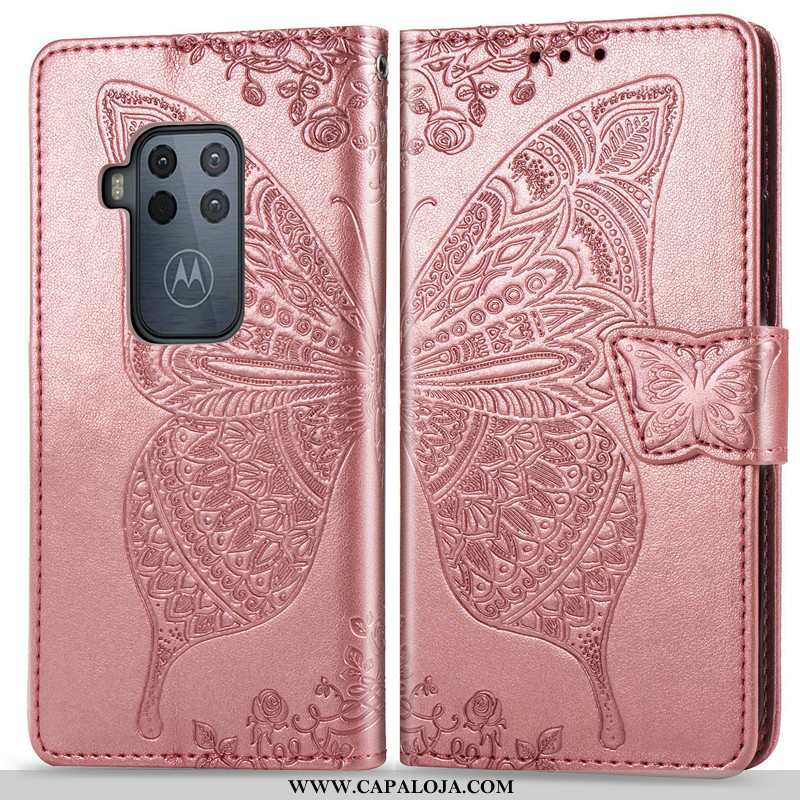 Capas Motorola One Zoom Protetoras Borboleta Rosa Cover, Capa Motorola One Zoom Cordao Venda