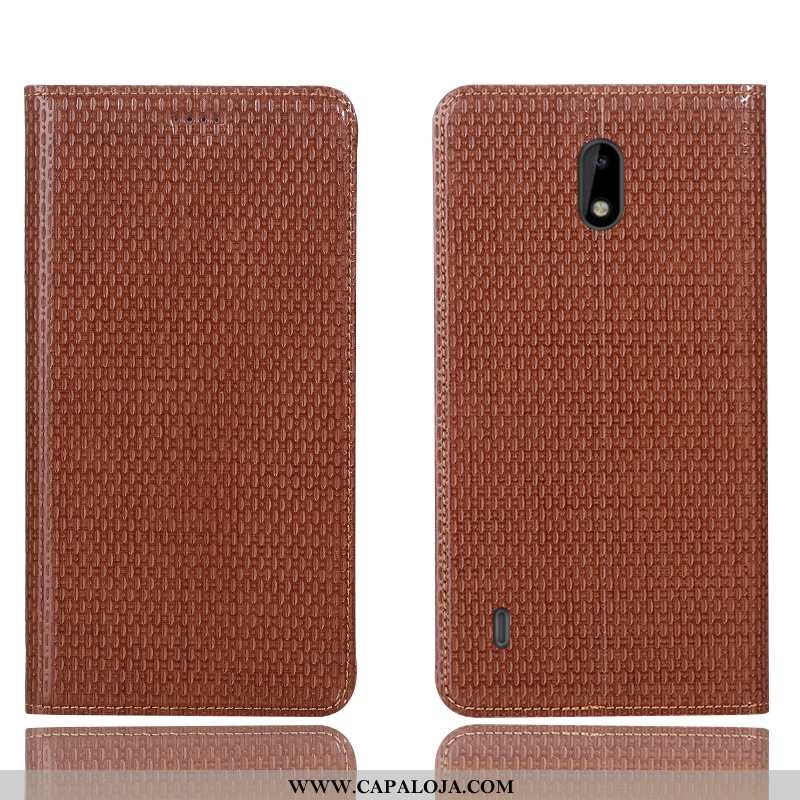 Capas Nokia 3.1 Couro Legitimo Antiqueda Cases Cover Castanho, Capa Nokia 3.1 Protetoras Baratas