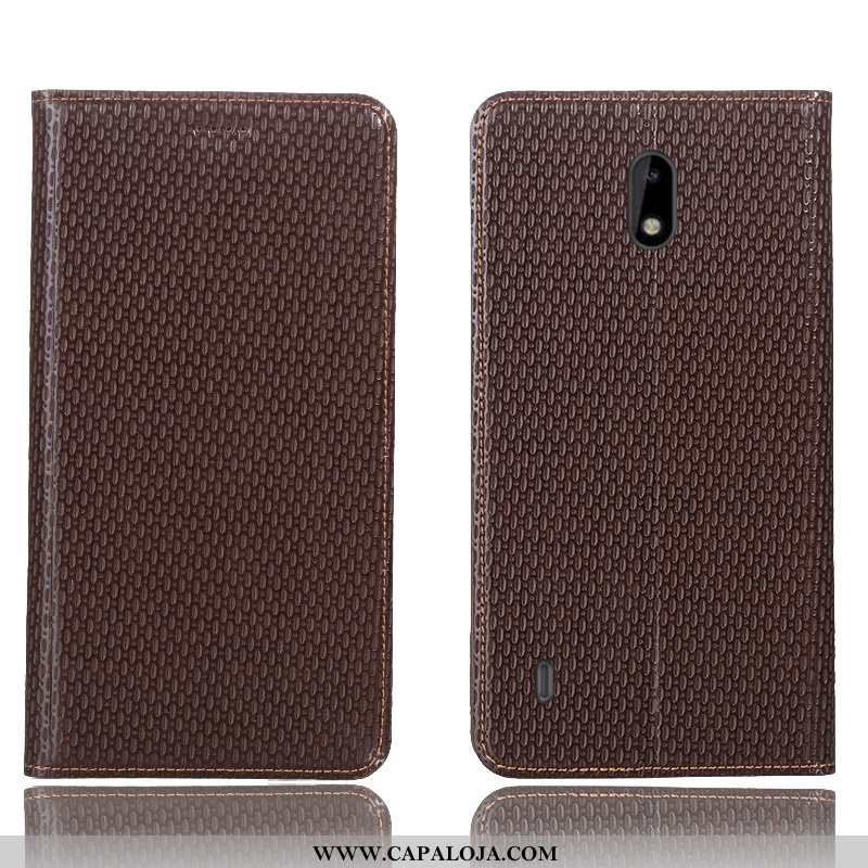 Capas Nokia 3.1 Couro Legitimo Antiqueda Cases Cover Castanho, Capa Nokia 3.1 Protetoras Baratas