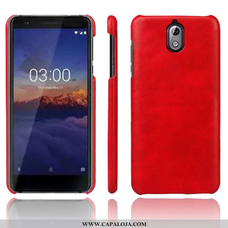 Capas Nokia 3.1 Couro Protetoras Telemóvel Business Vermelho, Capa Nokia 3.1 Tendencia Promoção