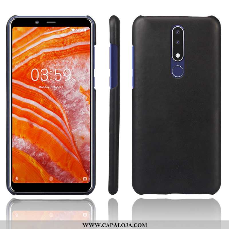 Capas Nokia 3.1 Plus Couro Cases Telemóvel Laranja, Capa Nokia 3.1 Plus Protetoras Baratos