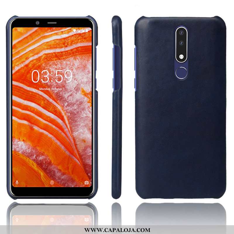 Capas Nokia 3.1 Plus Couro Cases Telemóvel Laranja, Capa Nokia 3.1 Plus Protetoras Baratos