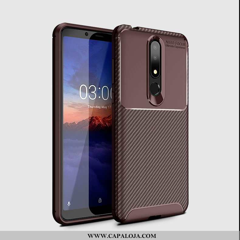 Capas Nokia 3.1 Plus Soft Silicone Feminino Simples Castanho, Capa Nokia 3.1 Plus Protetoras Online