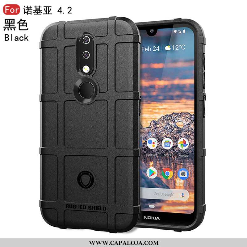 Capas Nokia 4.2 Silicone Cases Completa Preto, Capa Nokia 4.2 Personalizado Comprar