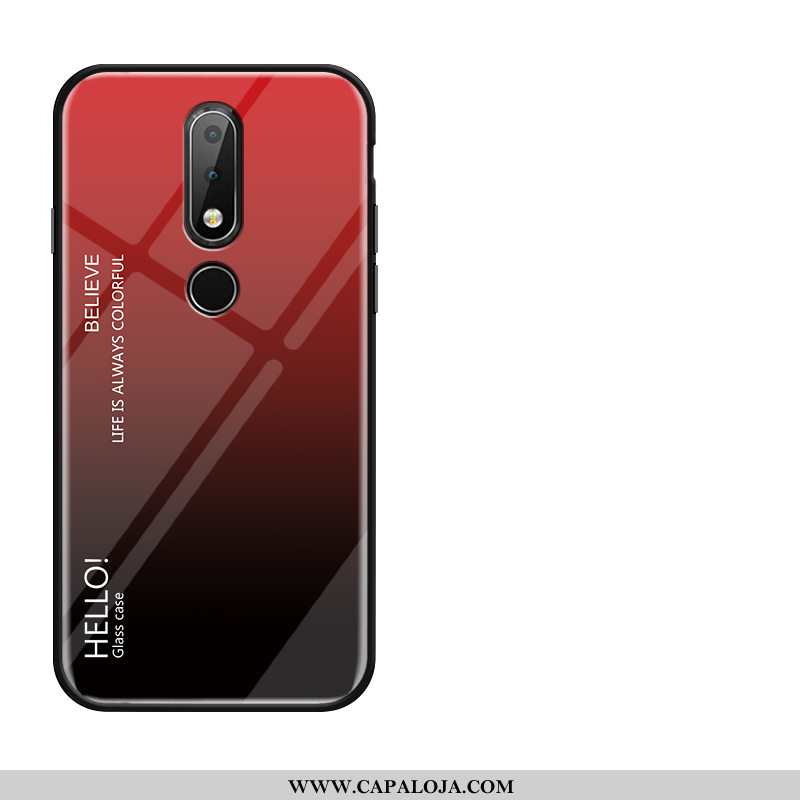 Capas Nokia 4.2 Silicone Soft Telemóvel Vermelha Vermelho, Capa Nokia 4.2 Vidro Baratos