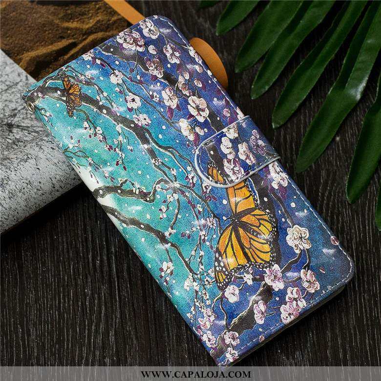 Capas Nokia 5.1 Couro Cases Pintado Cover Azul, Capa Nokia 5.1 Protetoras Barato