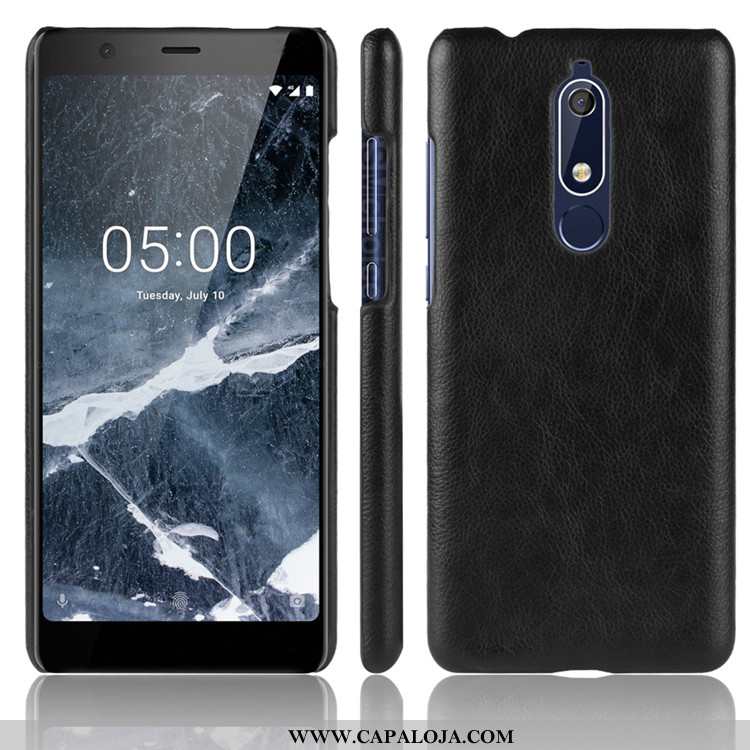 Capas Nokia 5.1 Couro Resistente Cases Masculino Preto, Capa Nokia 5.1 Protetoras Online