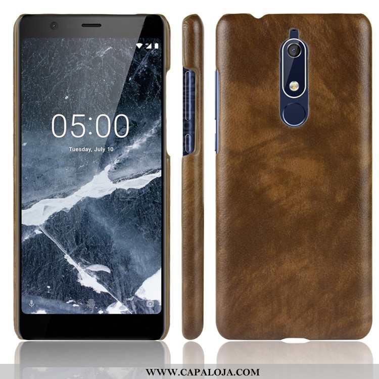 Capas Nokia 5.1 Couro Resistente Cases Masculino Preto, Capa Nokia 5.1 Protetoras Online