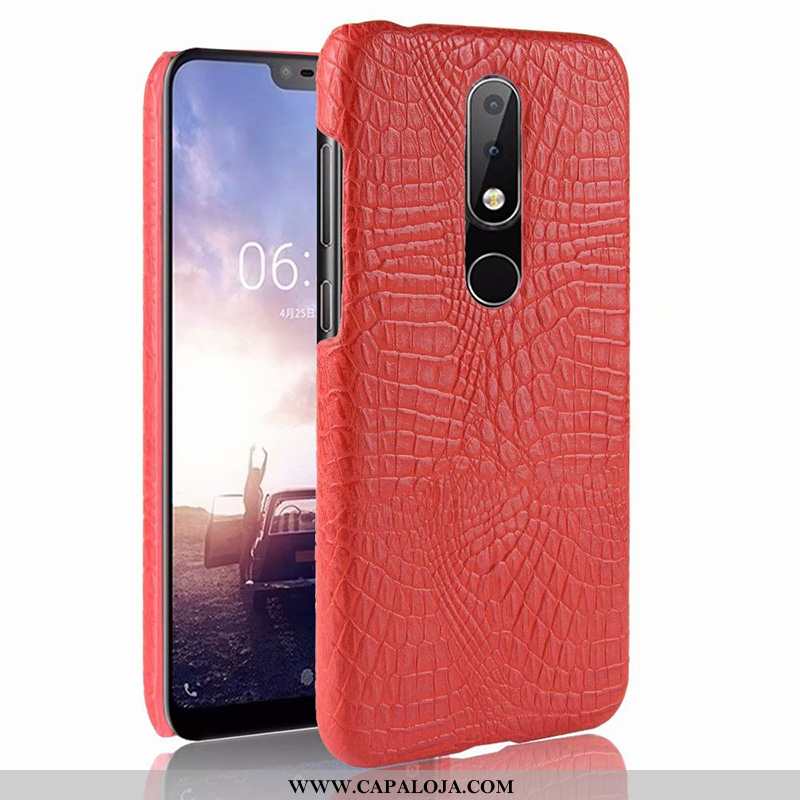 Capas Nokia 5.1 Plus Couro Cases Laranja, Capa Nokia 5.1 Plus Protetoras Baratas