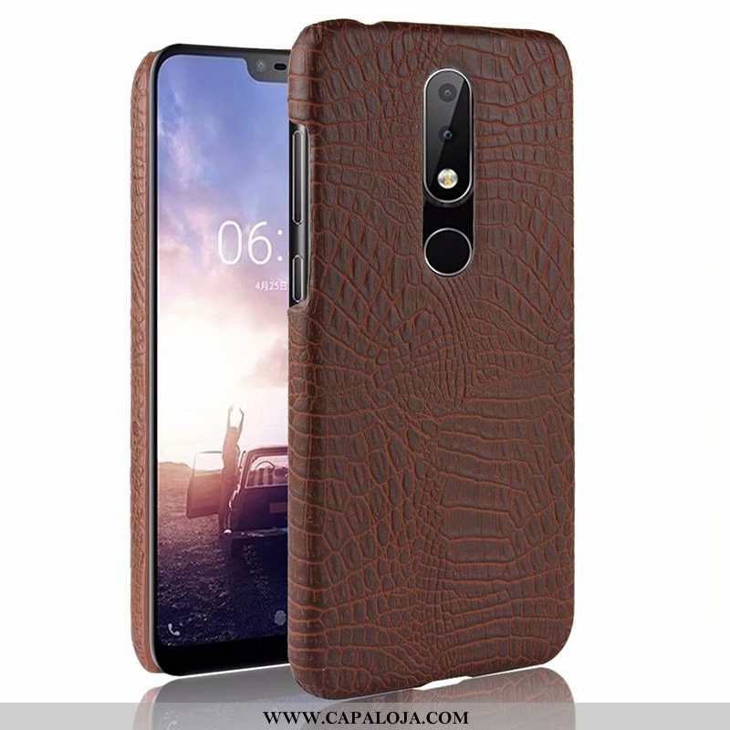 Capas Nokia 5.1 Plus Couro Cases Laranja, Capa Nokia 5.1 Plus Protetoras Baratas