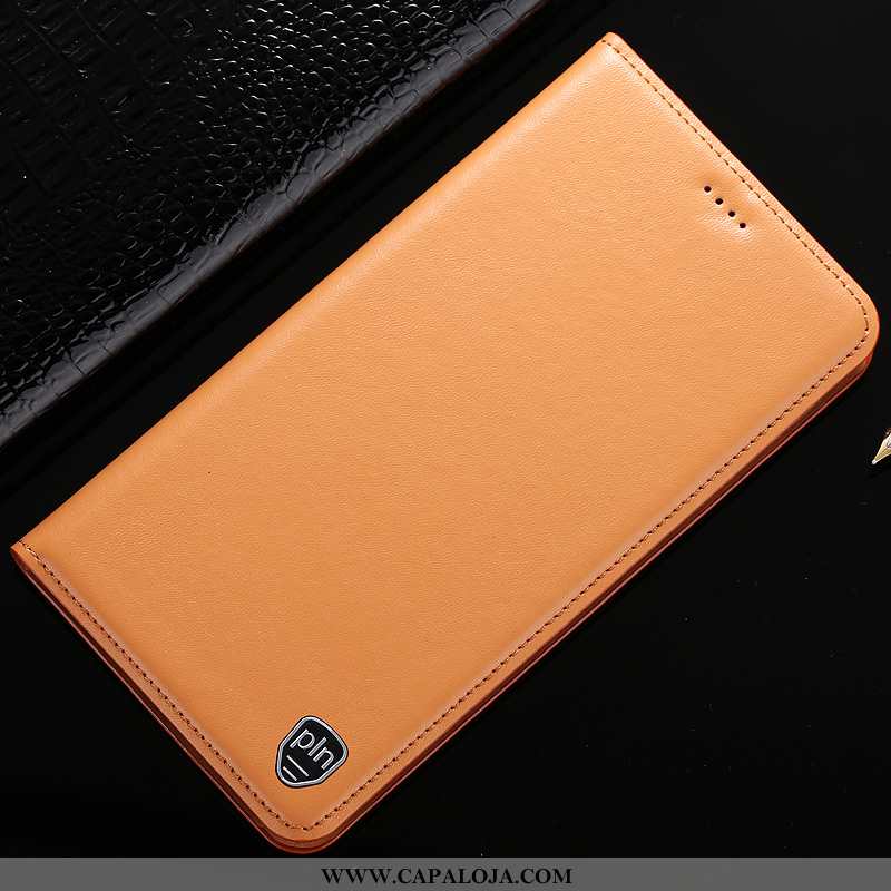 Capas Nokia 5.1 Plus Couro Genuíno Telemóvel Amarelo Cases, Capa Nokia 5.1 Plus Protetoras Online