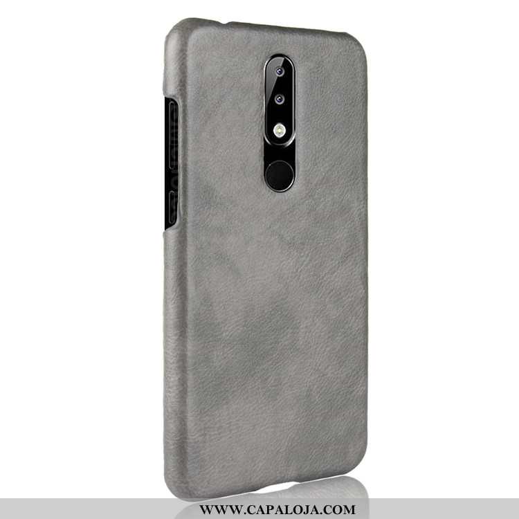 Capas Nokia 5.1 Plus Couro Resistente Telemóvel Cinza, Capa Nokia 5.1 Plus Protetoras Online