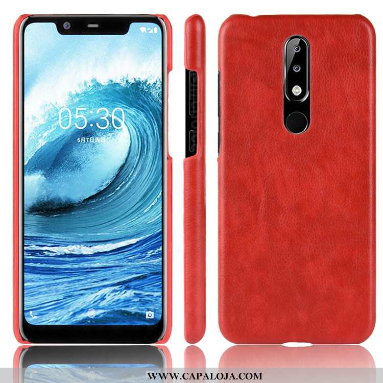 Capas Nokia 5.1 Plus Couro Resistente Telemóvel Cinza, Capa Nokia 5.1 Plus Protetoras Online