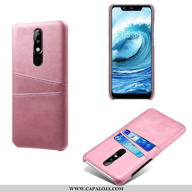 Capas Nokia 5.1 Plus Couro Rosa Antiqueda, Capa Nokia 5.1 Plus Protetoras Baratas