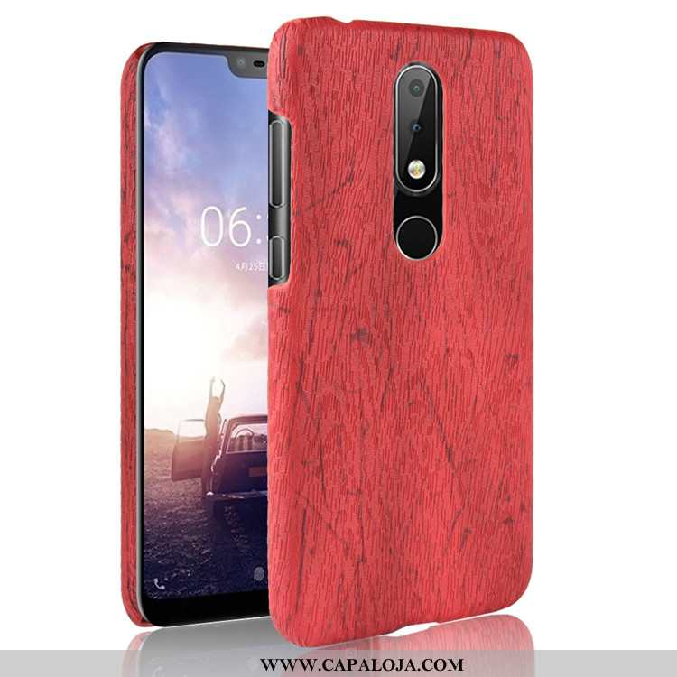 Capas Nokia 5.1 Plus Madeira Antiqueda Marrom Telemóvel Castanho, Capa Nokia 5.1 Plus Protetoras Onl